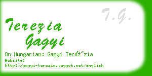 terezia gagyi business card